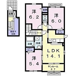 メイクレジェンド3 3LDKの間取図画像