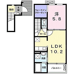 アリエッティM 1LDKの間取図画像