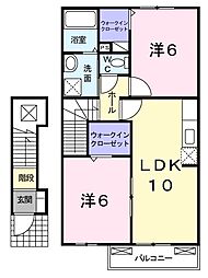 ヴィーヴォ1 2LDKの間取図画像
