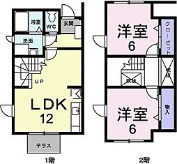 プレッソ 2LDKの間取図画像