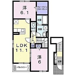 グラン・ソレイユ 2LDKの間取図画像