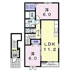 ルーチェ・ラルゴ2 2LDKの間取図画像