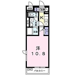 グランソレーユ 1Kの間取図画像