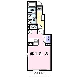 ソレアード2 ワンルームの間取図画像