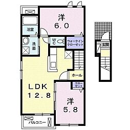コーラルA 2LDKの間取図画像