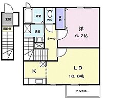 レジデンス・トーリン2 1LDKの間取図画像