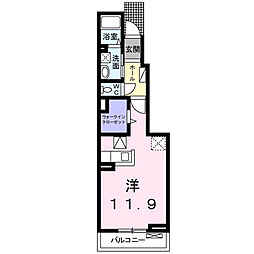 ルアモンテメゾン ワンルームの間取図画像