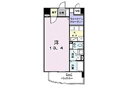スカイウィング 1Kの間取図画像