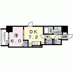 ウエストサイド中山道 1DKの間取図画像