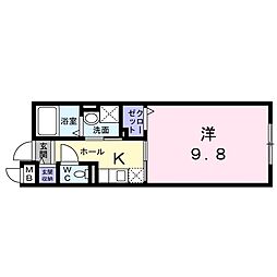 フェアリーヒルズヒビキ 1Kの間取図画像