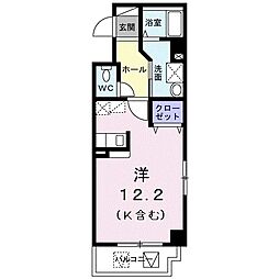 ヴェルデ・カーサ ワンルームの間取図画像
