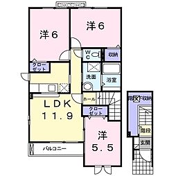 ベルコリーヌA 3LDKの間取図画像