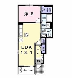 グレイスメゾンA 1LDKの間取図画像