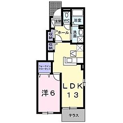 フィロスグローリー 1LDKの間取図画像