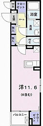 一刻館北 ワンルームの間取図画像