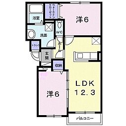 エクセルシオール 2LDKの間取図画像