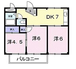 コーポみつわ台 1階3DKの間取り
