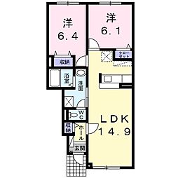 アリビラ2 2LDKの間取図画像