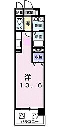 プリムローズ ワンルームの間取図画像