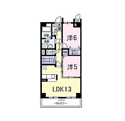 ロイヤルメドウ 2LDKの間取図画像
