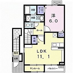 ドレッセ1 1LDKの間取図画像