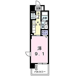 パークレジデンス小山 1Kの間取図画像