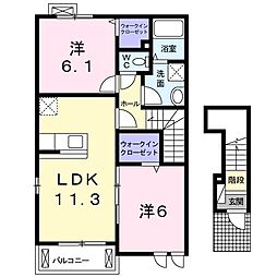 グットプレイスA 2LDKの間取図画像