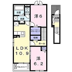 アトレ織島2 2LDKの間取図画像