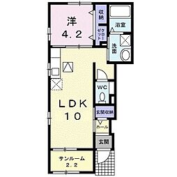 りりあん1 1LDKの間取図画像