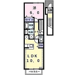ロジュマンE 1LDKの間取図画像