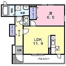 プレッソ・アル・マーレ 1LDKの間取図画像