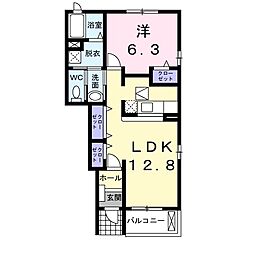レッドヴィラ 1LDKの間取図画像