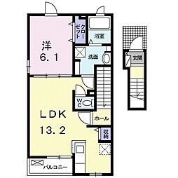 グランデ・hideA 1LDKの間取図画像
