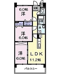 パールヒルズ大森 3LDKの間取図画像