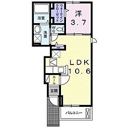ラ・ルーチェC 1LDKの間取図画像