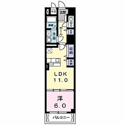リフレスタ吹上 1LDKの間取図画像