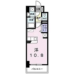 ルーカスいづろ ワンルームの間取図画像