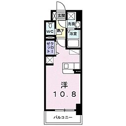 ルーカスいづろ ワンルームの間取図画像