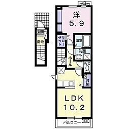 ライズ 1LDKの間取図画像