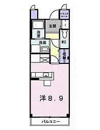 フリーデ ワンルームの間取図画像