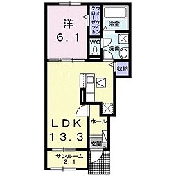 イルパラッツオ 1LDKの間取図画像