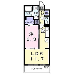 グレートドエル 1LDKの間取図画像
