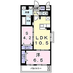 グレートドエル 1SLDKの間取図画像