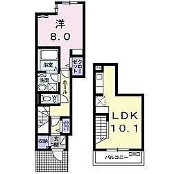 ブラウンメゾン 1LDKの間取図画像