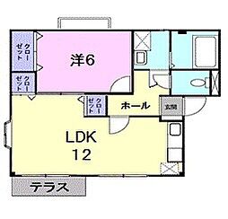 ヴィクトワール府中 1LDKの間取図画像