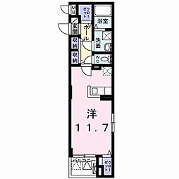 イーストブルー六番館 ワンルームの間取図画像