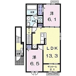 イルミナーレ 2LDKの間取図画像