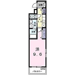 カモ・ミールハイム 1Kの間取図画像