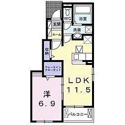 LunaPiena 1LDKの間取図画像