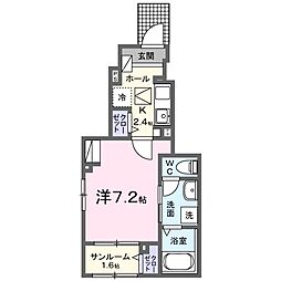 Y'zHouse 1Kの間取図画像